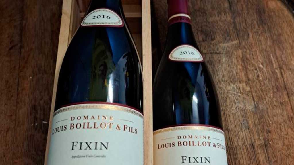 El Vino Louis Boillot Fixin 2016 de Borgoña en Francia